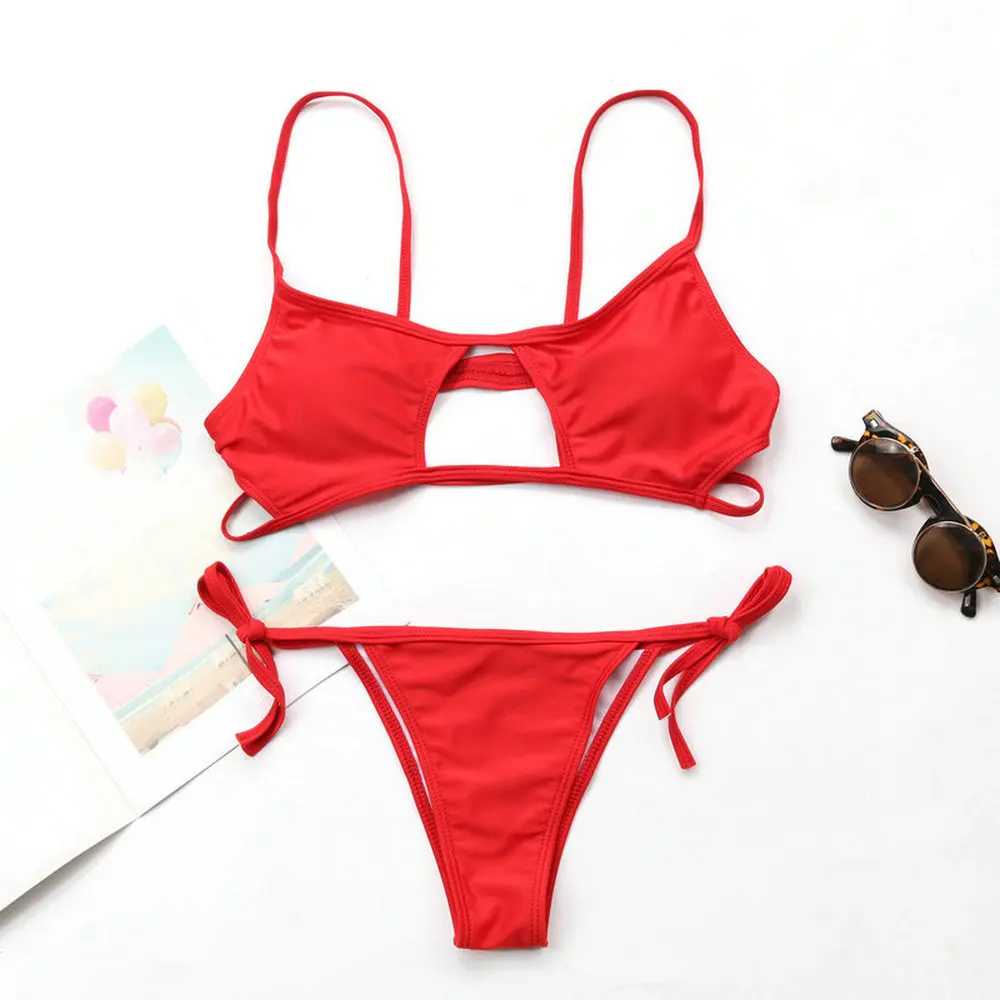 2022 sexy swim suit swimwear & beachwear women girls black & red sexy cut out bikini 
2022 sexy swim suit swimwear & beachwear women girls black & red sexy cut out bikini
