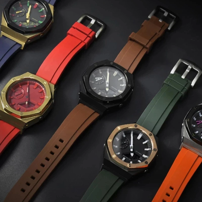 GA2100 GA2110 mod kit Metal Bezel Watch band belt With Adapter and Fluorine Watch Resin Strap Band and Watch Case
GA2100 GA2110 mod kit Metal Bezel Watch band belt With Adapter and Fluorine Watch Resin Strap Band and Watch Case