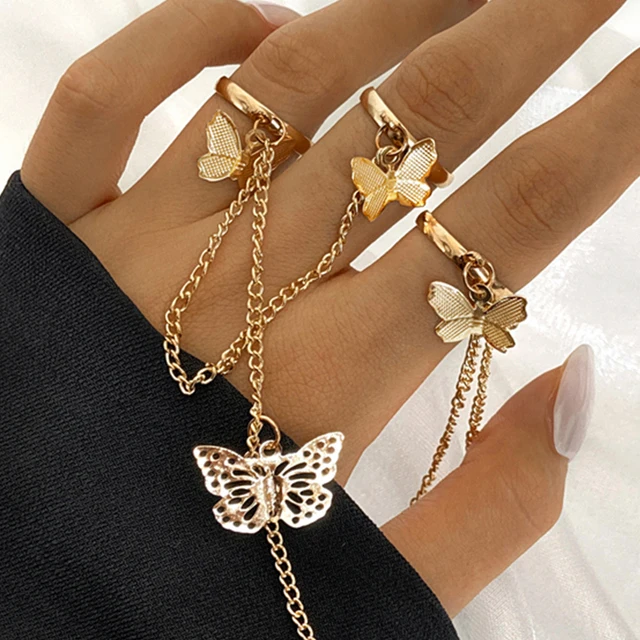 FineToo New Fashion Bracelet Vintage Butterfly Pendant integrated bracelet ring jewelry Trendy Women Girls
FineToo New Fashion Bracelet Vintage Butterfly Pendant integrated bracelet ring jewelry Trendy Women Girls