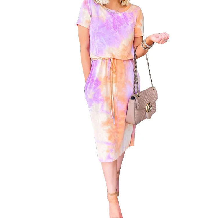 2021 Wholesale Foreign Trade Cross-border New Loose Printed Tie-dye Short-sleeved Dress Women Clothing Dresses
2021 Wholesale Foreign Trade Cross-border New Loose Printed Tie-dye Short-sleeved Dress Women Clothing Dresses