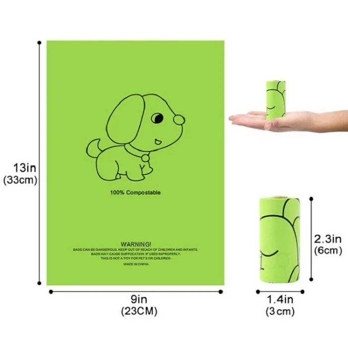 100% Plastic Free Eco Friendly Thick Leak Proof Biodegradable Unscented Corn Based Dog Poop Bags Compostable Dog Waste Bags, Green black
100% Plastic Free Eco Friendly Thick Leak Proof Biodegradable Unscented Corn Based Dog Poop Bags Compostable Dog Waste Bags, Green black