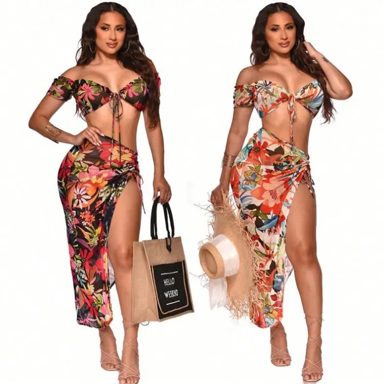2021 New Arrival 2 Piece Set Flower Girl Dresses Boho Maxi Long Women's Skirt Set Side Slit Floral Casual Dresses For Women
2021 New Arrival 2 Piece Set Flower Girl Dresses Boho Maxi Long Women's Skirt Set Side Slit Floral Casual Dresses For Women
