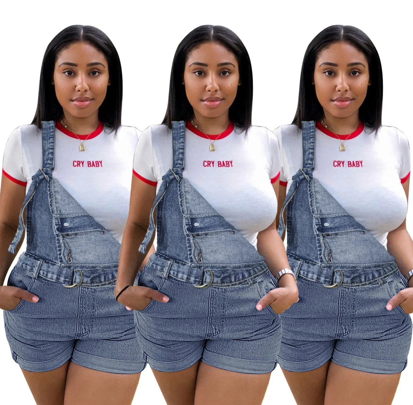 Drop Shipping Leisure Loose Strap Jeans For Women, Blue
Drop Shipping Leisure Loose Strap Jeans For Women, Blue