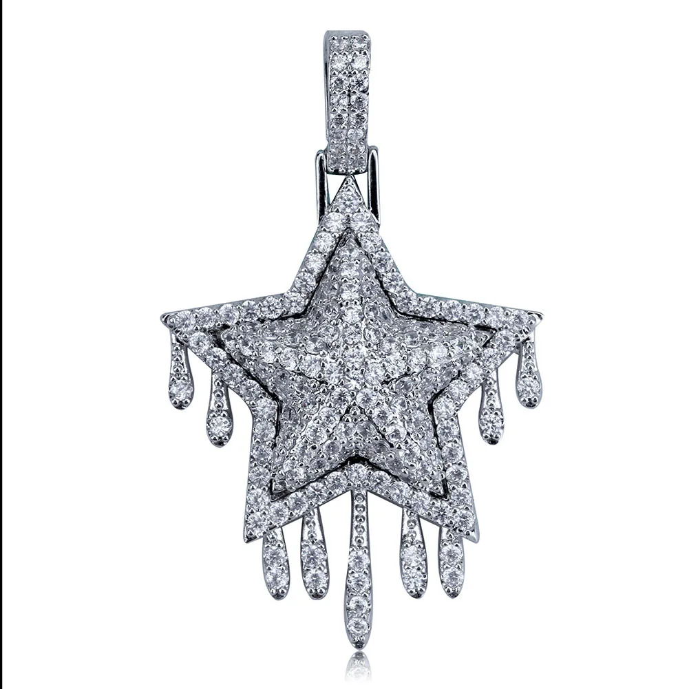 Hip-hop wind filled with CZ pentagram lighting pendant unisex blingbling charm necklace
Hip-hop wind filled with CZ pentagram lighting pendant unisex blingbling charm necklace