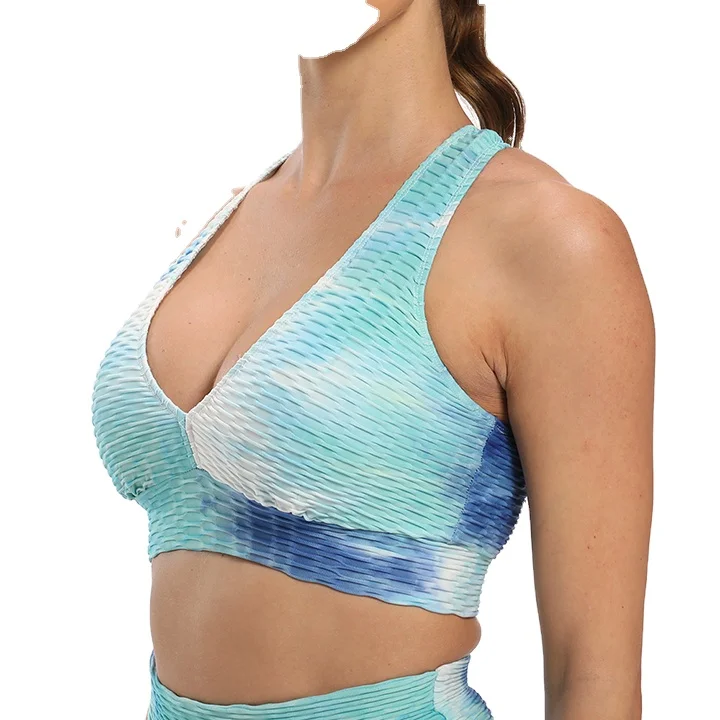 Ink Jacquard Tie-Dye Bubble Yoga Tops Fitness Sports Beauty Back Sexy Gathered Bra Women, 10 colors
Ink Jacquard Tie-Dye Bubble Yoga Tops Fitness Sports Beauty Back Sexy Gathered Bra Women, 10 colors