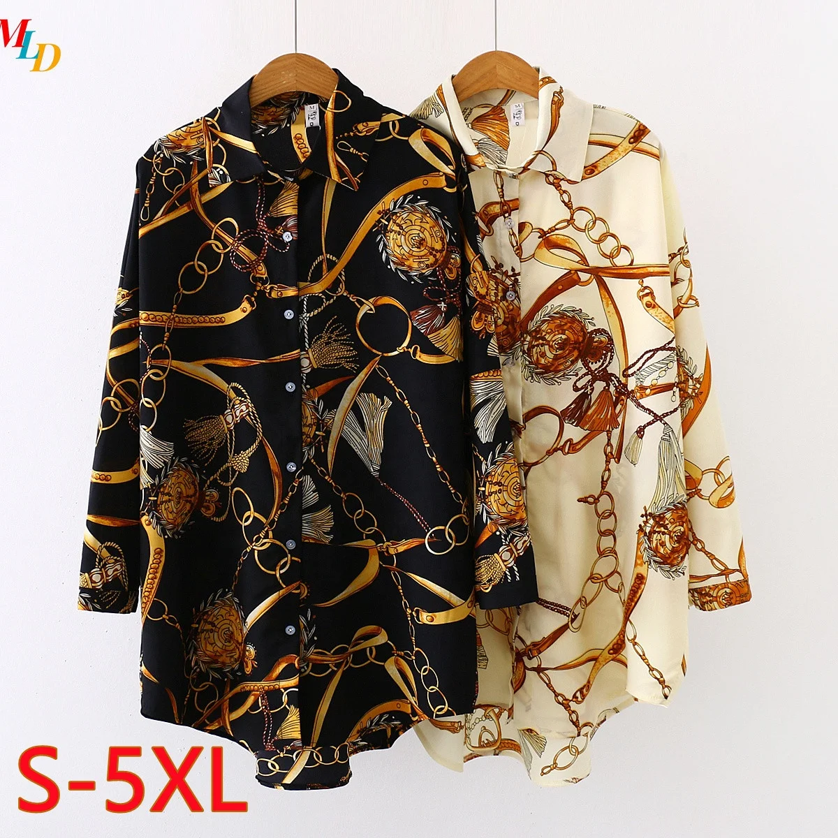 2021 New Arrival Long Sleeve Fashion Famous Chain Printing Women Blouse Summer Casual Crochet Club Party Shirt Dress For Lady, Picture
2021 New Arrival Long Sleeve Fashion Famous Chain Printing Women Blouse Summer Casual Crochet Club Party Shirt Dress For Lady, Picture