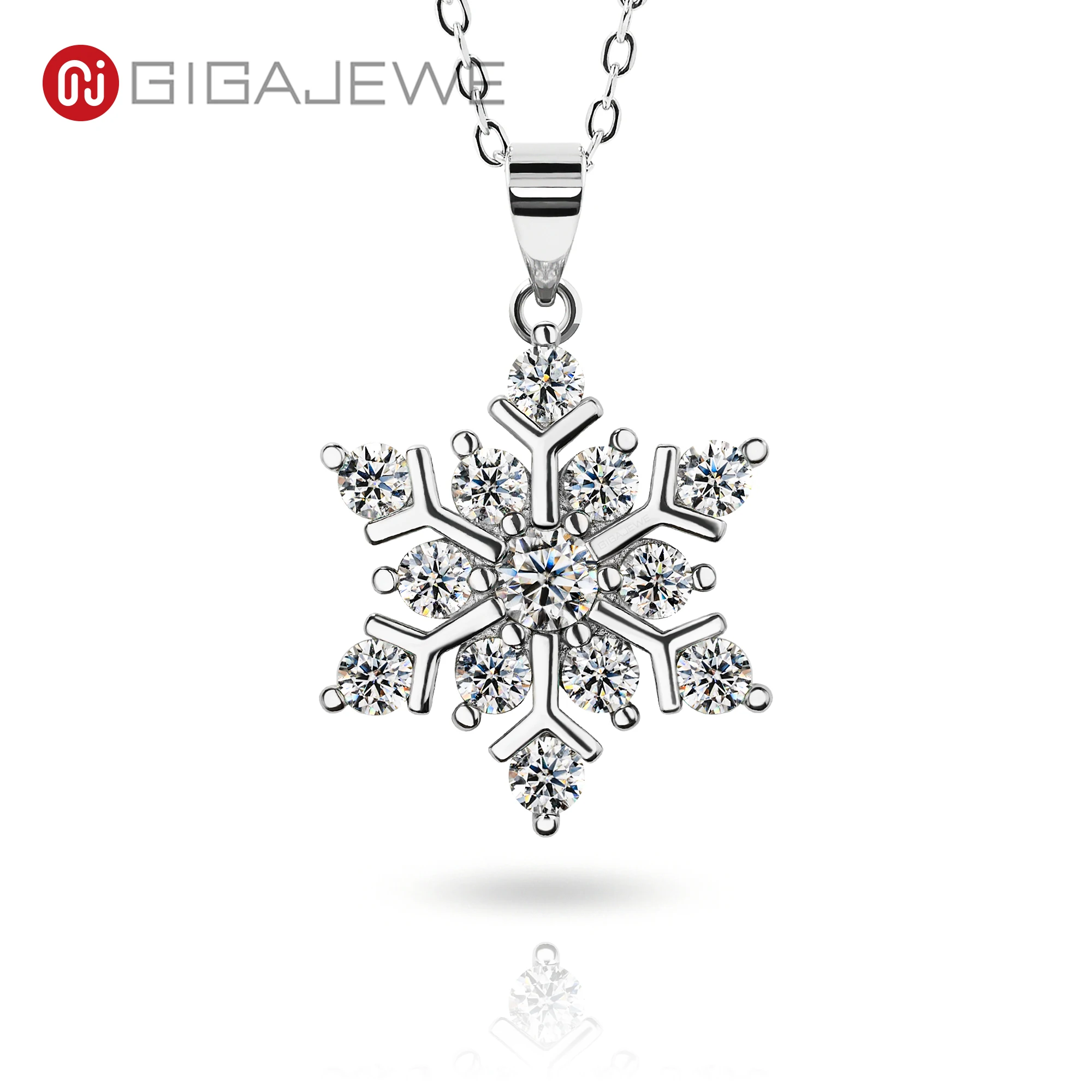 GIGAJEWE white green blue color snowflake 925 silver pendant 18k white gold plated necklace for Christmas gift
GIGAJEWE white green blue color snowflake 925 silver pendant 18k white gold plated necklace for Christmas gift