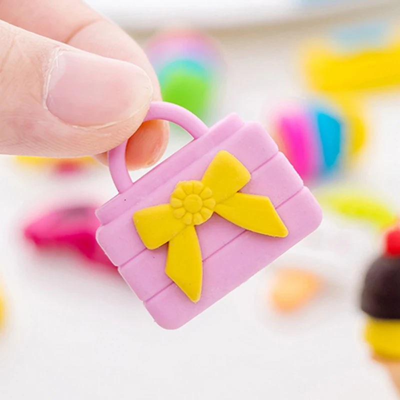Cheapest school used Simple and practical Korean cute Lovely bag style pencil eraser
Cheapest school used Simple and practical Korean cute Lovely bag style pencil eraser