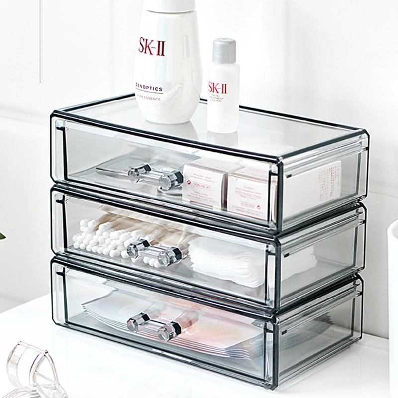 Transparent PS material desktop drawer type dustproof cosmetic storage box jewelry storage box
Transparent PS material desktop drawer type dustproof cosmetic storage box jewelry storage box