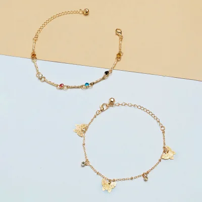 High Quality Foot Jewelry Multilayers Butterfly Crystal Chain Ankle Bracelets Colorful CZ Butterfly Link Chain Anklet
High Quality Foot Jewelry Multilayers Butterfly Crystal Chain Ankle Bracelets Colorful CZ Butterfly Link Chain Anklet