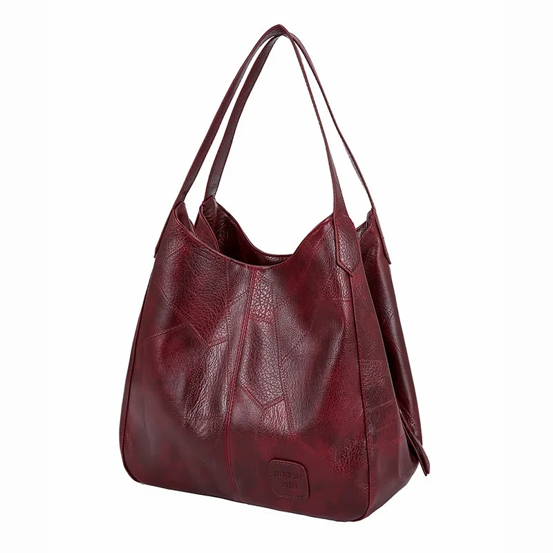 Retro Soft PU Leather Texture Ladies Shoulder Bags Large Capacity Zipper Tote Bag Women's Casual Handbags, Wine red black coffee brown
Retro Soft PU Leather Texture Ladies Shoulder Bags Large Capacity Zipper Tote Bag Women's Casual Handbags, Wine red black coffee brown