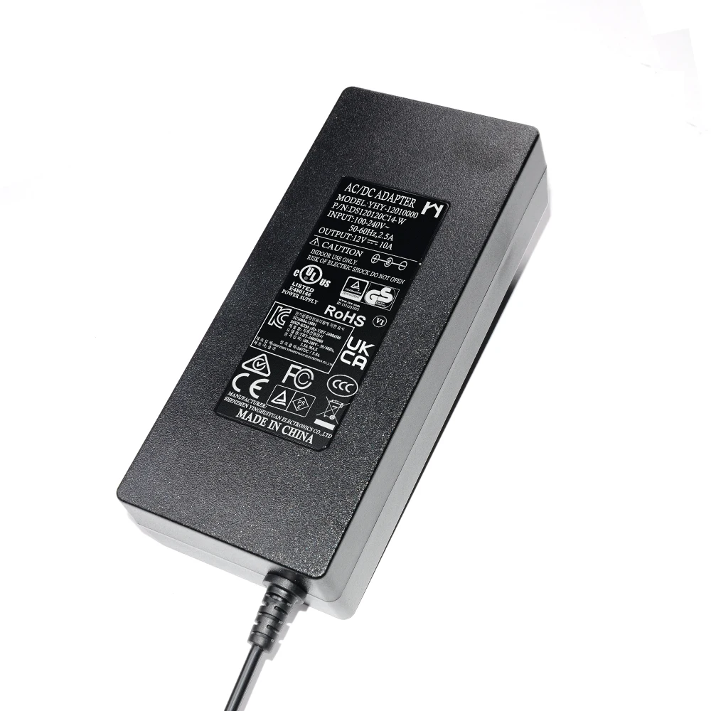 Adapter Round 4 Pin Cctv 120v 220v Electrical Ac Dc 12 Volt Switch Mode Desktop 10 Amp 120 Watt 120w 12v 10a Ac/dc Power Supply