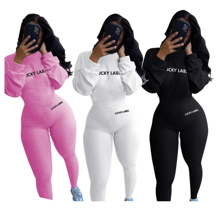 Autumn sweater long sleeve jumpsuit Lucky Label embroidery women new design plus size knitting high stretch jumpsuit, White/yellow/black/red/pink/blue
Autumn sweater long sleeve jumpsuit Lucky Label embroidery women new design plus size knitting high stretch jumpsuit, White/yellow/black/red/pink/blue