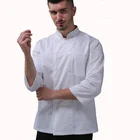 In Stock Uniform Uniform In Stock Fast Ship Long Sleeve Poly Cotton Fashion French Chef Coat Jacket Cook Uniform