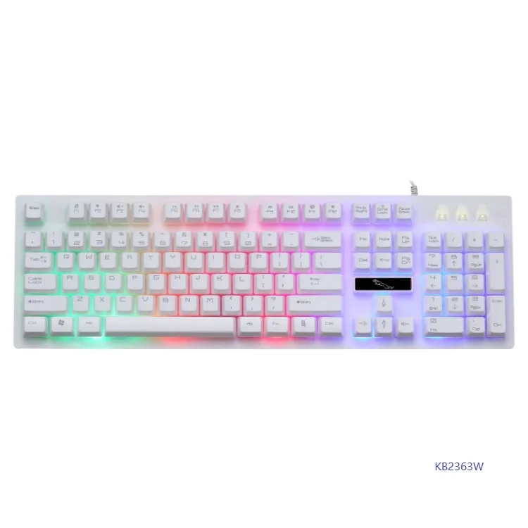 

Hot selling ZGB G20 104 Keys USB Wired Mechanical Feel RGB Backlight colorful Computer Keyboard Gaming Keyboard, White, black