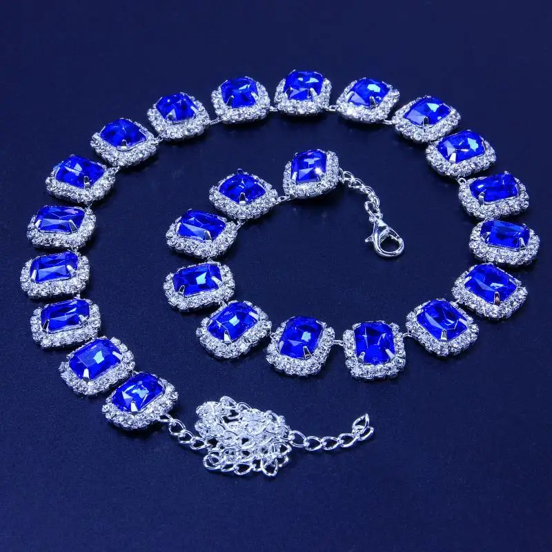 Statement Jewelry Hip Hop Square Crystal Choker Necklace Multi Color Rhinestone Tennis Chain Choker Necklace
Statement Jewelry Hip Hop Square Crystal Choker Necklace Multi Color Rhinestone Tennis Chain Choker Necklace