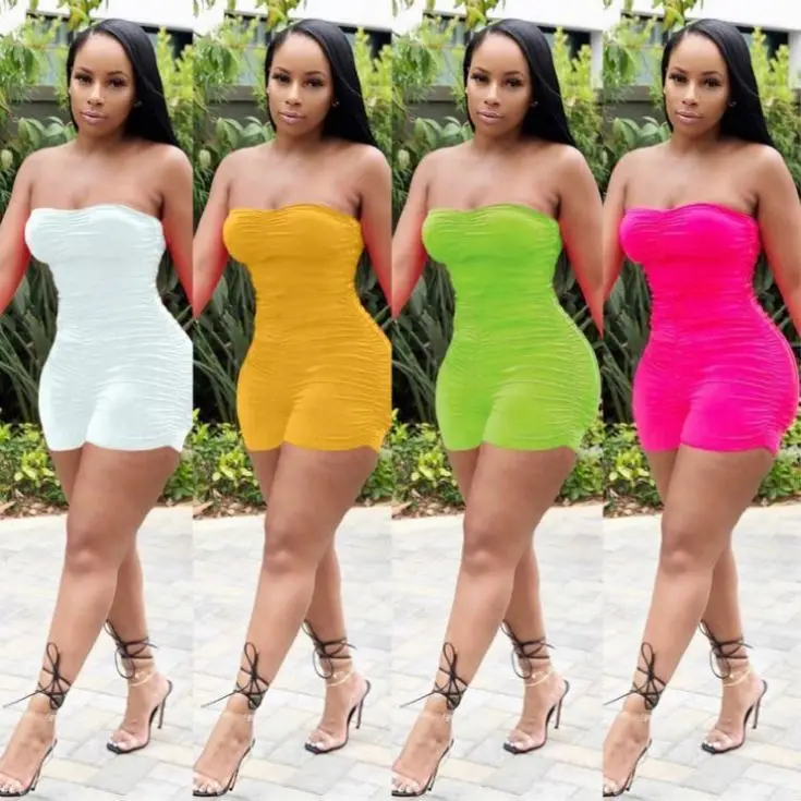 Rompers Womens Sexy Girls Romper Summer Pleated Ruched Top Jumpsuit Tights Shorts Stacked
Rompers Womens Sexy Girls Romper Summer Pleated Ruched Top Jumpsuit Tights Shorts Stacked