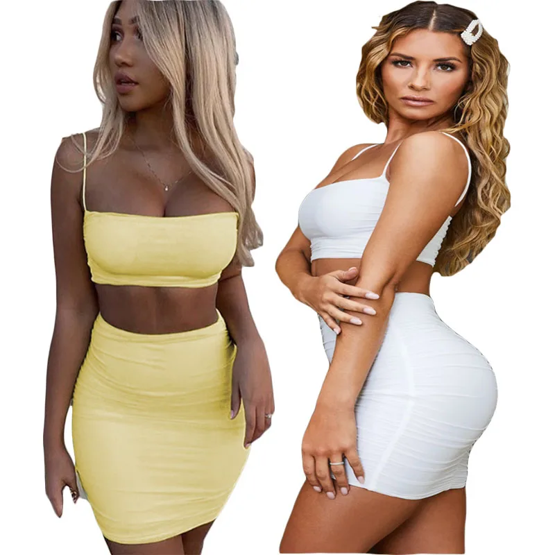 Summer dress 2021 Casual Sexy Off Shoulder Sleeveless Two Piece Skirt Set Mini Bodycon Dress Women, Picture shows
Summer dress 2021 Casual Sexy Off Shoulder Sleeveless Two Piece Skirt Set Mini Bodycon Dress Women, Picture shows