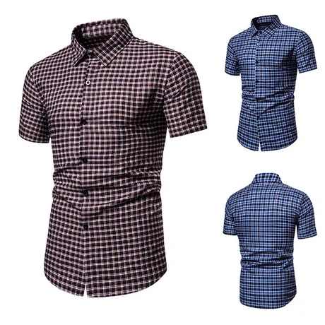 Factory Direct Men's Plaid Pattern Short-sleeved Casual Slim Fit Men's Shirt, Custom color
Factory Direct Men's Plaid Pattern Short-sleeved Casual Slim Fit Men's Shirt, Custom color