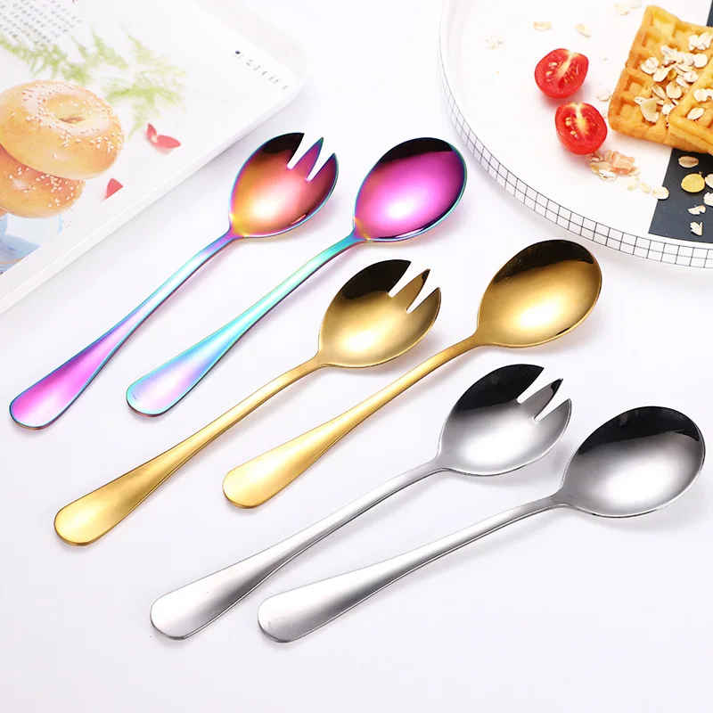 

Stainless Steel Eco Colorful Wedding Party Dinner Ice Cream Coffee Dessert Salad Flatware Cutlery Set Serving Spoons, Black, silver, gold, rose gold,colorful