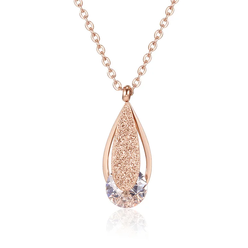 Amazon Hot Sale Stainless Steel Rose Gold Water Drop Cubic Zircon Choker Women Necklace
Amazon Hot Sale Stainless Steel Rose Gold Water Drop Cubic Zircon Choker Women Necklace
