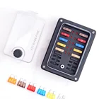 Waterproof 10 Way Circuit Car Automotive With LED Indicator Blade Auto Fuse Box Blocks