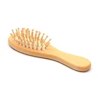 Hot sale latest high quality health lotus wood paddle hair brush with lotus wood pins