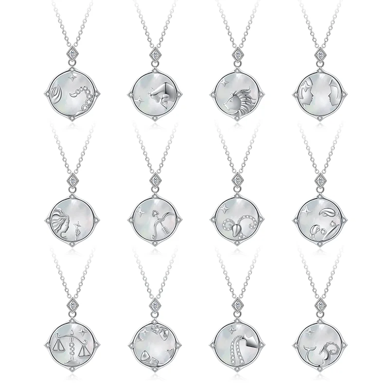 Dropshipping Fortune Zodiac Pendant Necklace Women Men 925 Sterling Silver Zodiac Sign Necklace Jewelry, Silver color
Dropshipping Fortune Zodiac Pendant Necklace Women Men 925 Sterling Silver Zodiac Sign Necklace Jewelry, Silver color
