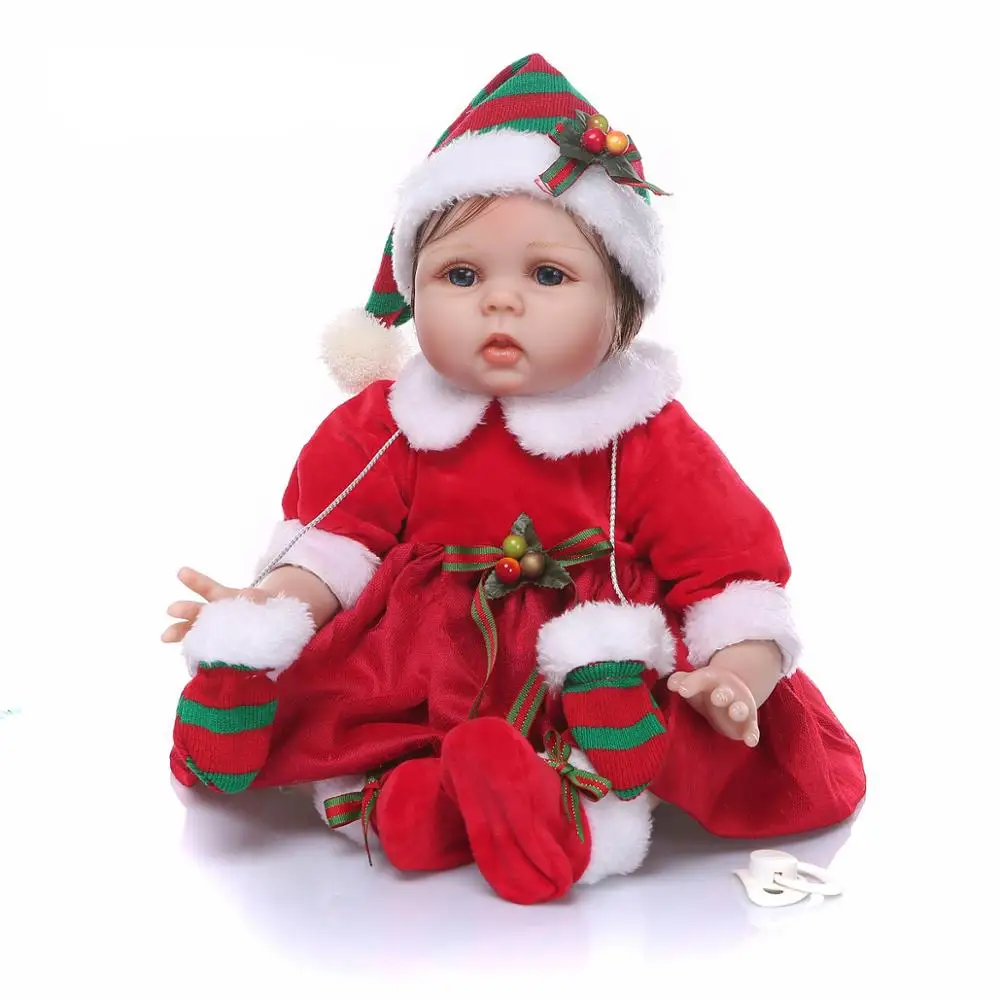 

Lovely toy realistic 22 inch full body silicone reborn babies doll 55cm lifelike newborn baby