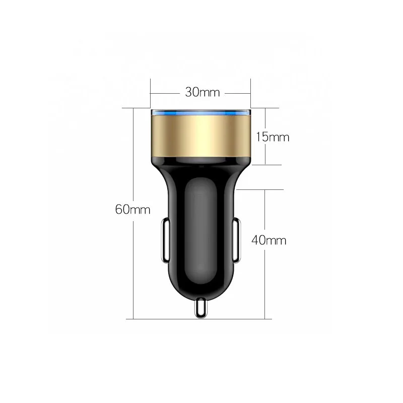 Mini USB Phone charger QC 3.0 USB Charger Fast Charge Dual Car Charger For Samsung S8 S9 S10
