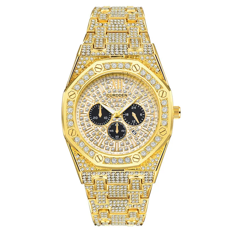 Hot Selling Men Women Hip Hop Diamond Watch Bling Iced Out Fashion Watch Quartz Movement Wrist Watch Jewelry, 5 colors
Hot Selling Men Women Hip Hop Diamond Watch Bling Iced Out Fashion Watch Quartz Movement Wrist Watch Jewelry, 5 colors
