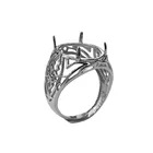 Gift Silver Ring Best Selling 925 Sterling Silver Jade Ring Settings Large Stone Ring Designs for Men