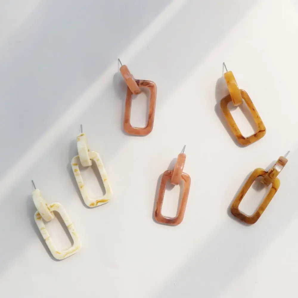 New Korean Fashion Resin Vintage Earrings Geometric Square Acrylic Drop Earring for Women Jewelry, Colorful
New Korean Fashion Resin Vintage Earrings Geometric Square Acrylic Drop Earring for Women Jewelry, Colorful