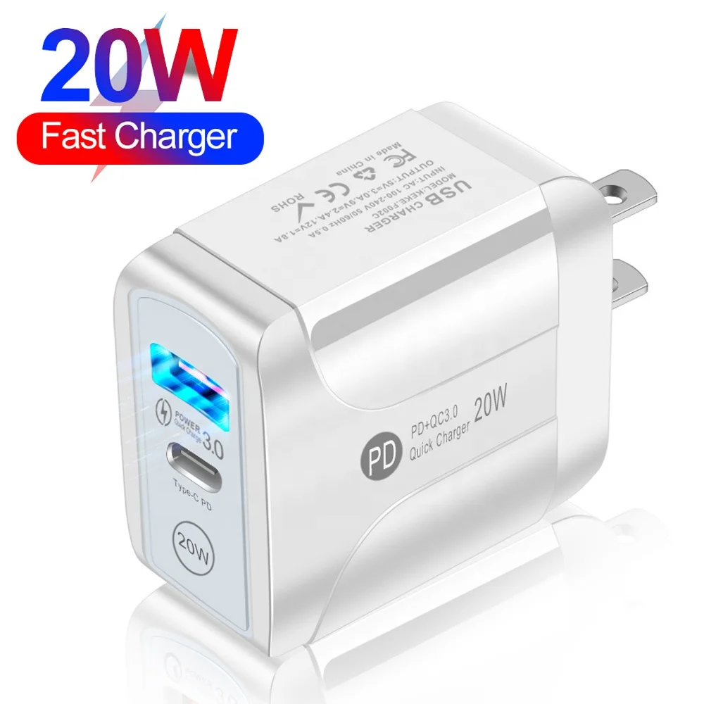 US/EU/UK 20W USB C Charger PD Fast Charger Block Type C Power Delivery Wall Charger Adapter Compatible for iPhone 12 Mini 12 Pro
US/EU/UK 20W USB C Charger PD Fast Charger Block Type C Power Delivery Wall Charger Adapter Compatible for iPhone 12 Mini 12 Pro