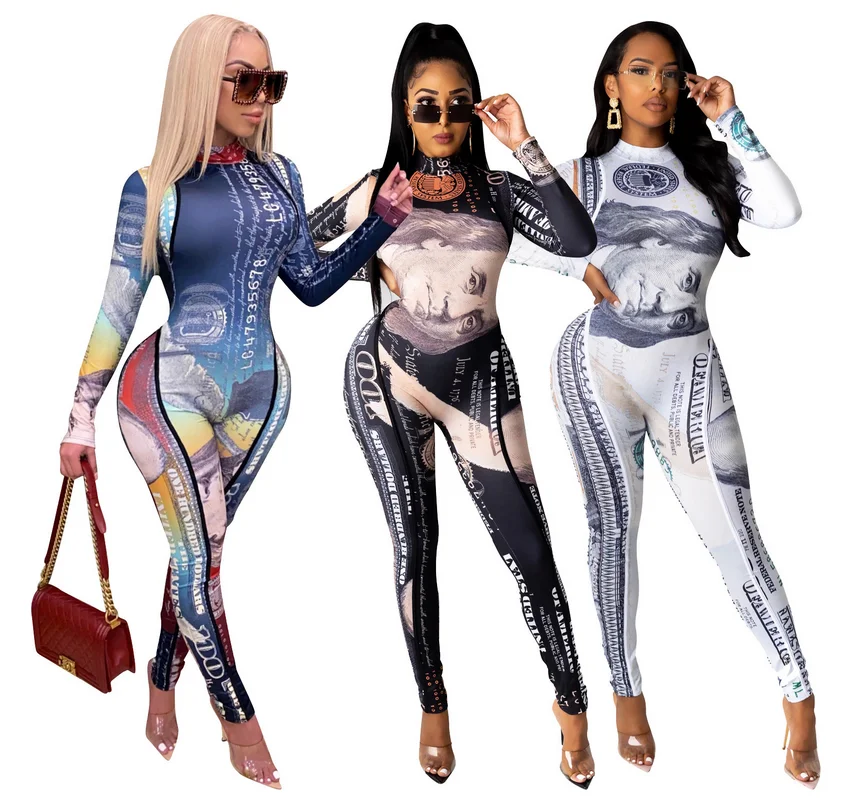 New Arrivals Sexy Money Printed Jumpsuit dollar Bodysuit Adult Jumpsuits Women Jumpsuits And Rompers, Photo color
New Arrivals Sexy Money Printed Jumpsuit dollar Bodysuit Adult Jumpsuits Women Jumpsuits And Rompers, Photo color