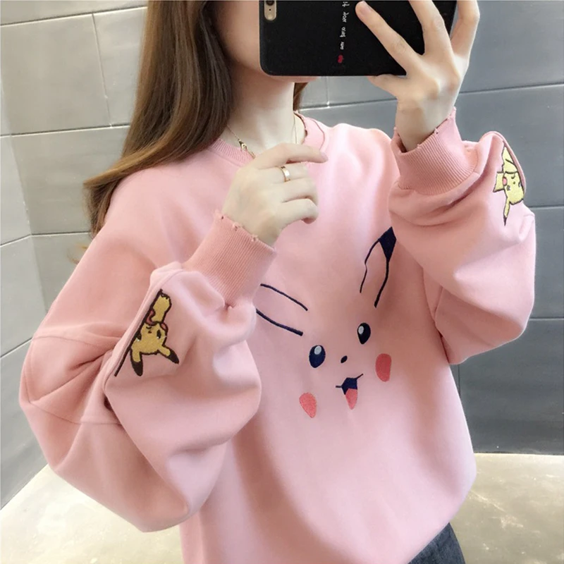 Wholesale Streetwear Cartoon Sweatshirts Women Long Sleeve Casual Wear Hoodies Clothing Embroidered Loose Pullover Tops Coat
Wholesale Streetwear Cartoon Sweatshirts Women Long Sleeve Casual Wear Hoodies Clothing Embroidered Loose Pullover Tops Coat