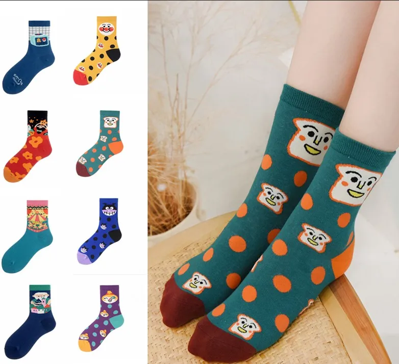 Cute Cartoon Pattern Jacquard Women socks Strawberry Fruits Funny Colorful Hip Hop Girls Cotton Socks, Picture shows
Cute Cartoon Pattern Jacquard Women socks Strawberry Fruits Funny Colorful Hip Hop Girls Cotton Socks, Picture shows