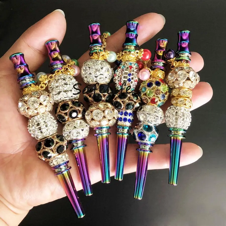 Newest color Zinc Alloy Rod jewelry metal hookah tips Colorful Blunt holder with rhinestones jewelry hookah mouth tip
Newest color Zinc Alloy Rod jewelry metal hookah tips Colorful Blunt holder with rhinestones jewelry hookah mouth tip