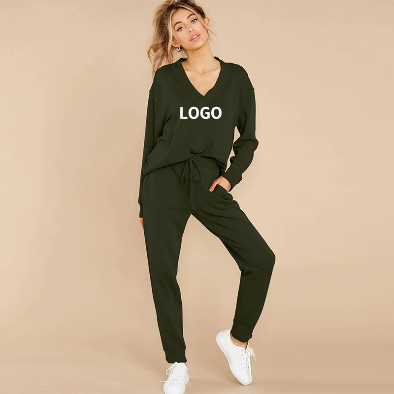 2021 autumn/winter women's fashion casual home wear V-neck loose solid color suit fall 2021 long sleeve stabled pants set
2021 autumn/winter women's fashion casual home wear V-neck loose solid color suit fall 2021 long sleeve stabled pants set