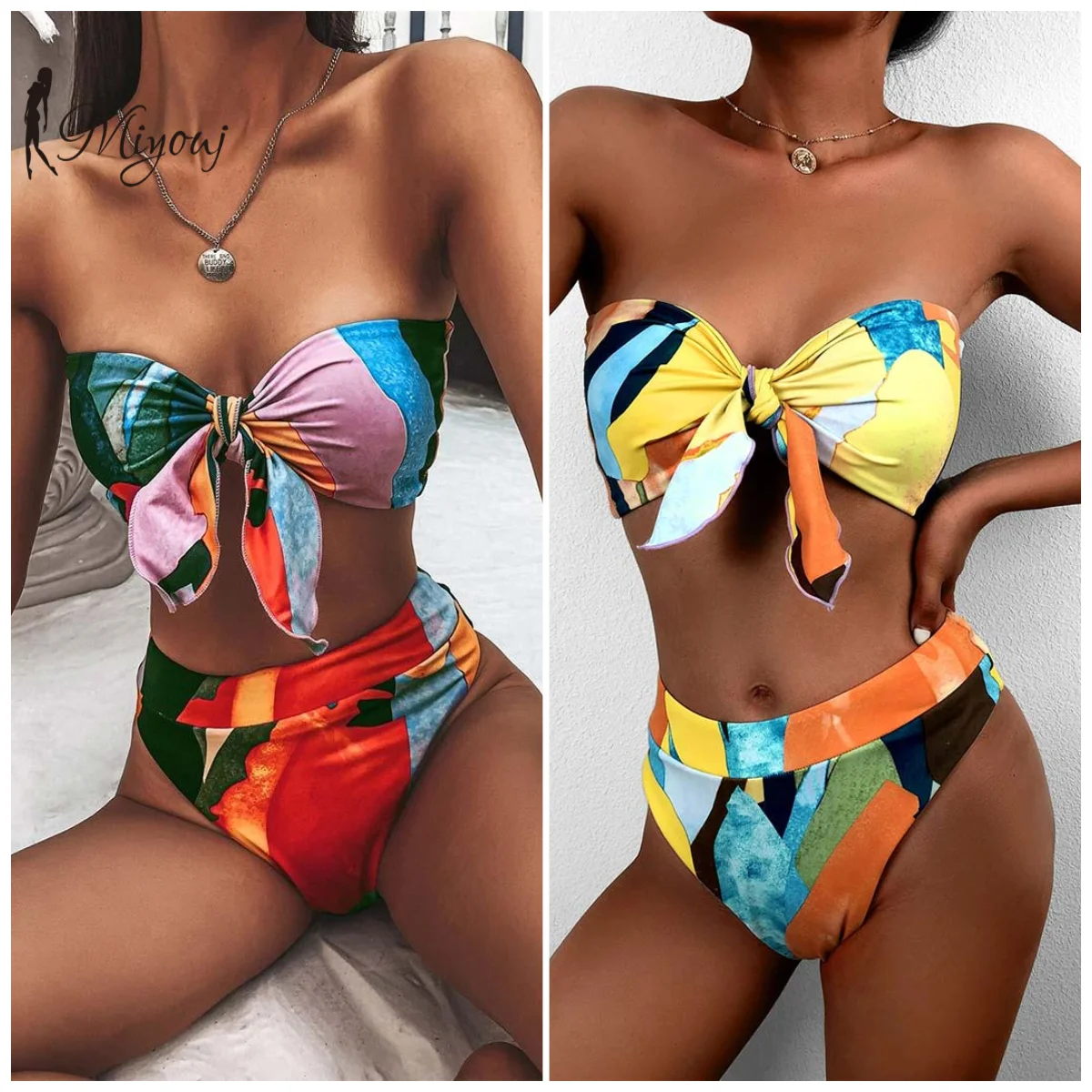 Miyouj 2021 New women high waist swimsuit strapless push up swimwear women's bathing suit two piece bandeau bikini, Customized colors
Miyouj 2021 New women high waist swimsuit strapless push up swimwear women's bathing suit two piece bandeau bikini, Customized colors