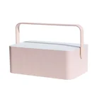Pure Color Portable LED Light Big Mirror Makeup Case