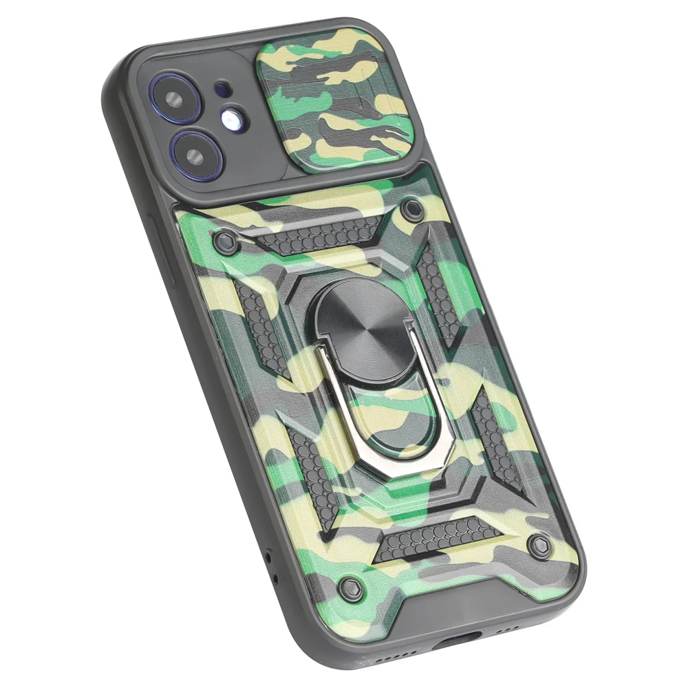 New Arrival For Iphone 13/13 Pro Armor Camouflage Sliding Window Push Pull Camera Lens Protection TPU PC With Holder Phone Case
New Arrival For Iphone 13/13 Pro Armor Camouflage Sliding Window Push Pull Camera Lens Protection TPU PC With Holder Phone Case