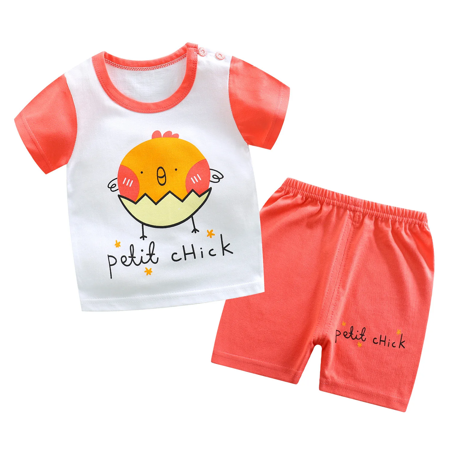 2020 summer new cotton children's short-sleeved T-shirt set Korean baby short-sleeved shorts two-piece set
2020 summer new cotton children's short-sleeved T-shirt set Korean baby short-sleeved shorts two-piece set