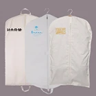 custom cheap cotton large garment suit dust cover travel cotton clothes bag