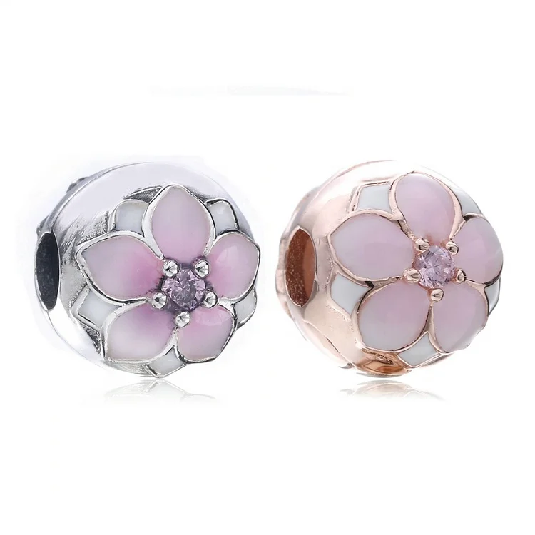 High quality jewelry bracelet enamel charms silver rose gold Round Pink Magnolia Flower Charm
High quality jewelry bracelet enamel charms silver rose gold Round Pink Magnolia Flower Charm