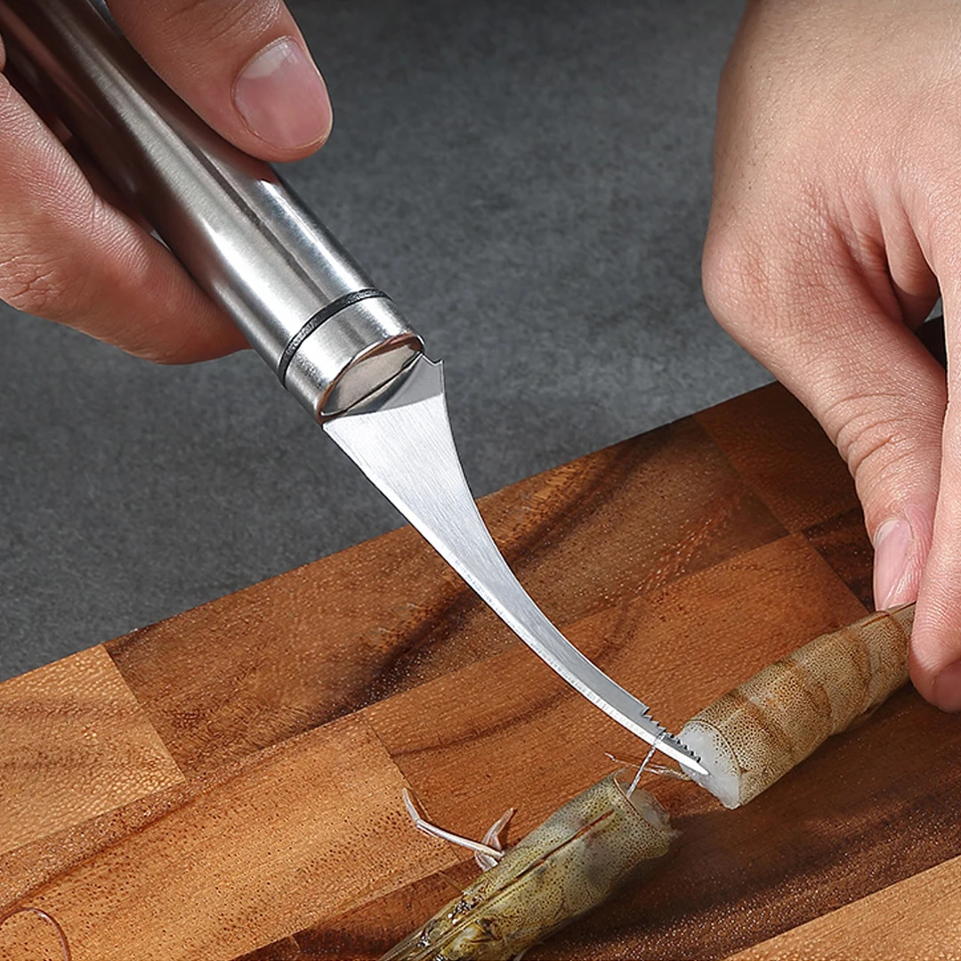 Stainless Steel Shrimp Cleaner Knife Prawn Shelling Line Knife Kitchen Seafood Tools
Stainless Steel Shrimp Cleaner Knife Prawn Shelling Line Knife Kitchen Seafood Tools