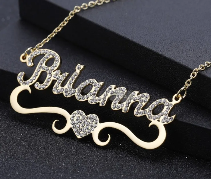 Bling Jewelry Iced out Initial Stainless Steel Heart Custom Name Personalized Necklace For Women
Bling Jewelry Iced out Initial Stainless Steel Heart Custom Name Personalized Necklace For Women