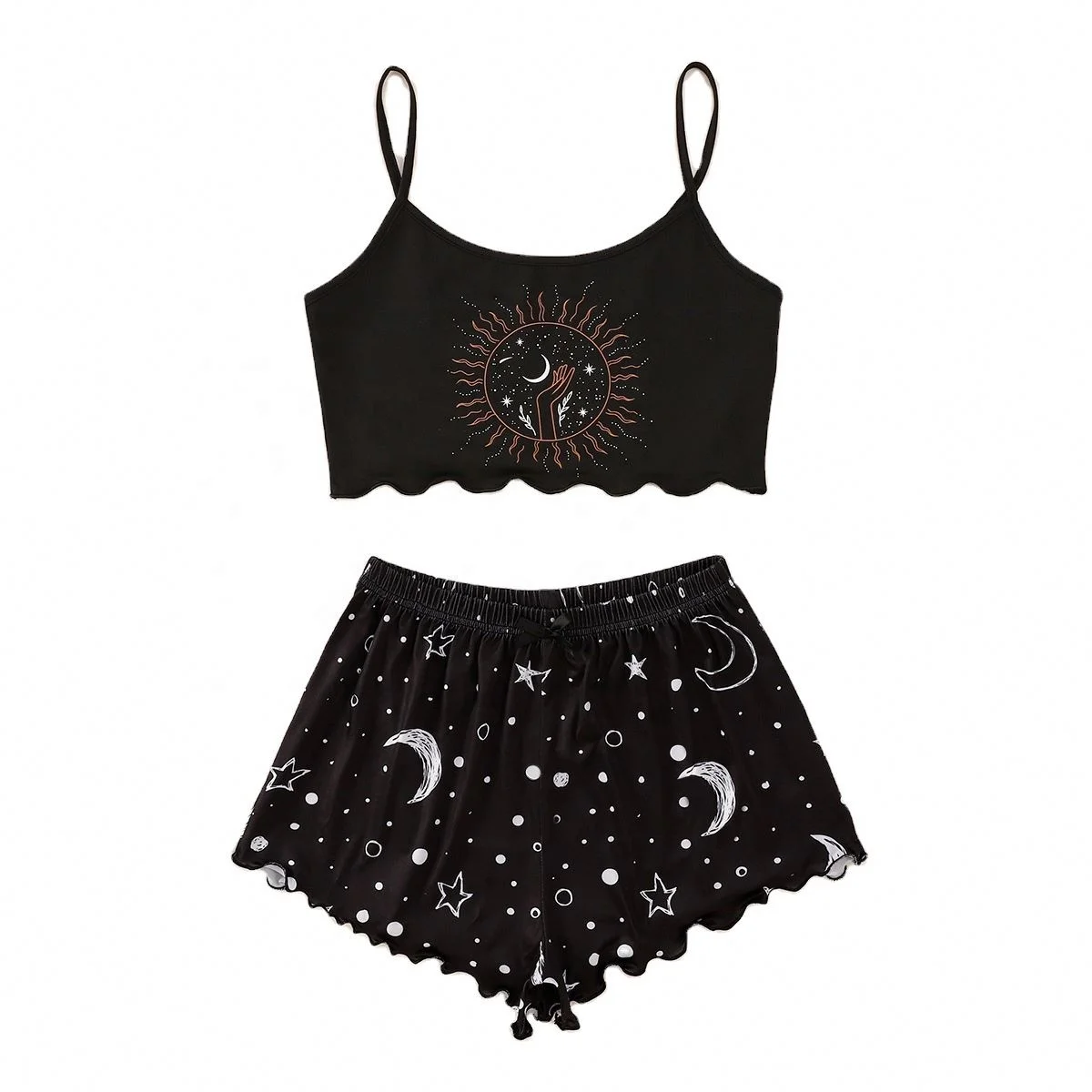 2021 top selling dream two piece pants set night wear camisole casual nightgown vest and short print women sleepwear loungewear
2021 top selling dream two piece pants set night wear camisole casual nightgown vest and short print women sleepwear loungewear