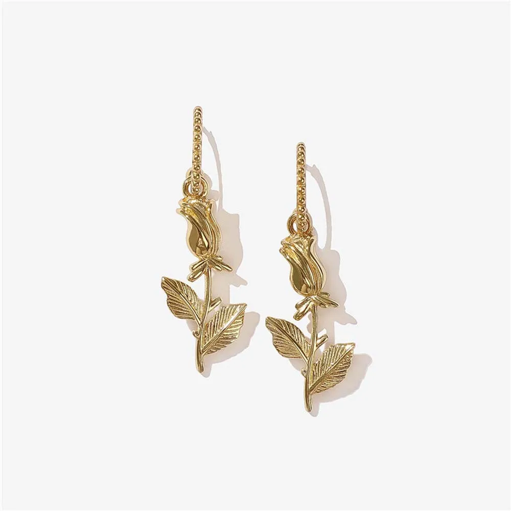 Romantic Rose Flowers for Women Engagement Party Summer Fashion Ear Earrings Accessories Gifts for Girls, Gold sliver
Romantic Rose Flowers for Women Engagement Party Summer Fashion Ear Earrings Accessories Gifts for Girls, Gold sliver