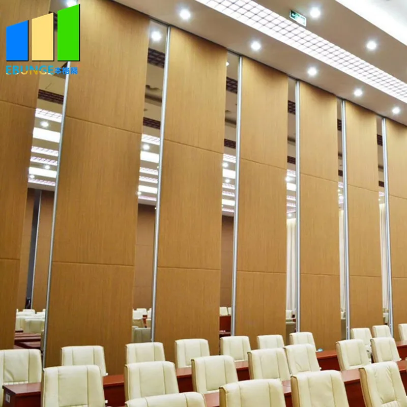 Top Hanging System Acoustic Room Dividers Conference Hall Folding  Movable Wall Partitions Price